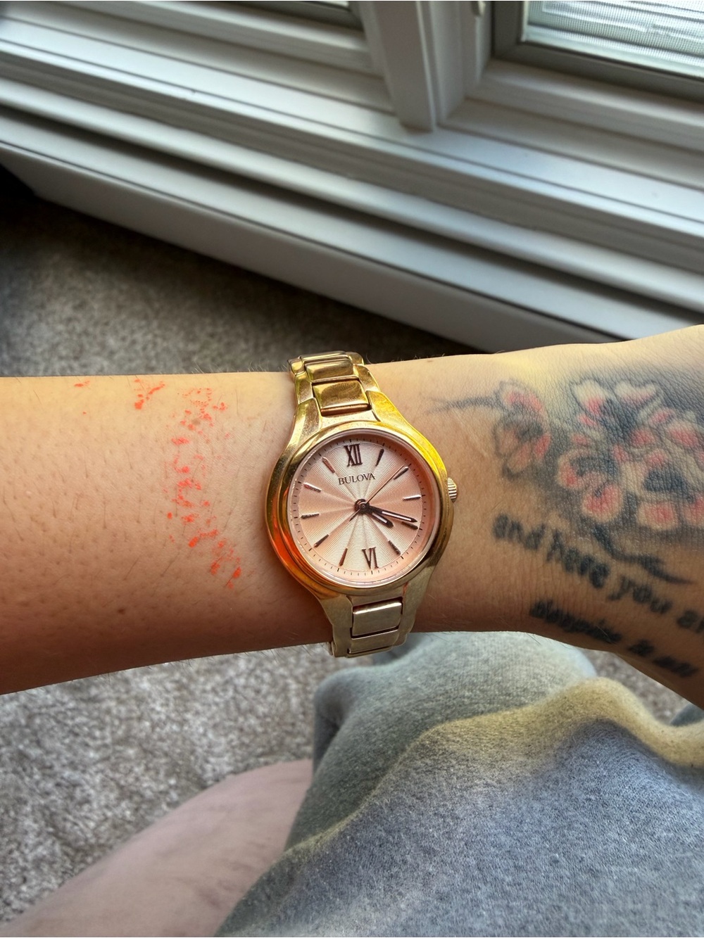 Bulova 97L151 Women’s Rose Gold-Tone Stainless Steel Watch – Pink Dial